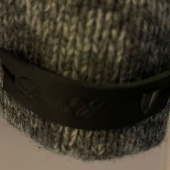 Men’s Grey Large Wool Button Style Winter Sweater - Picture 3 of 4